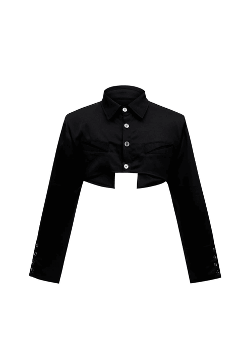 Cropped Silky Shirt - My Store