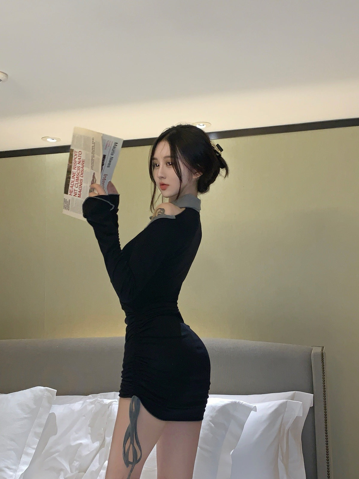 Casual Accent Mini Dress