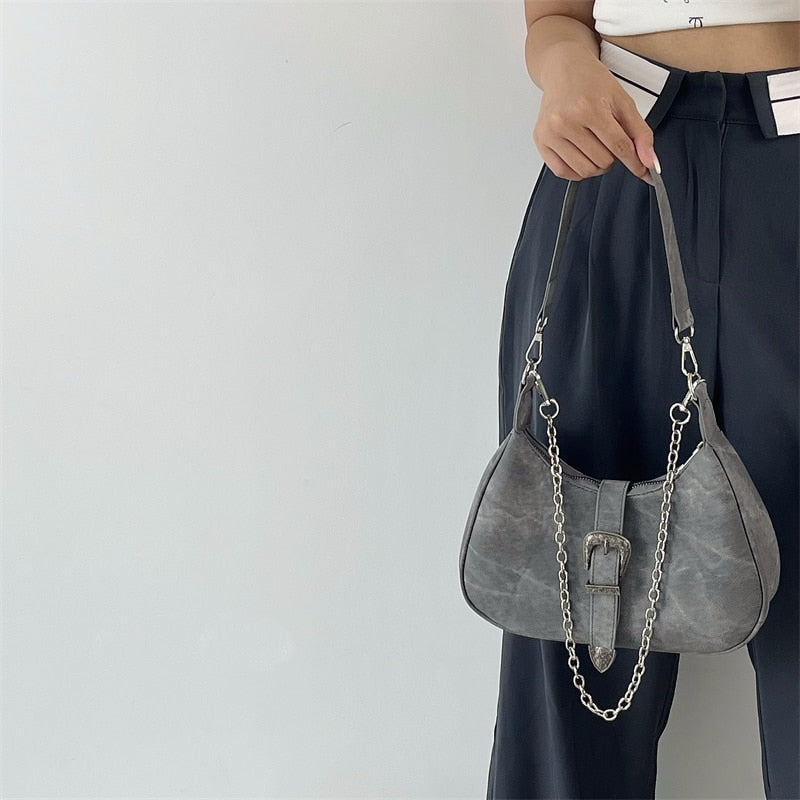 Crescent Chain Belt Purse