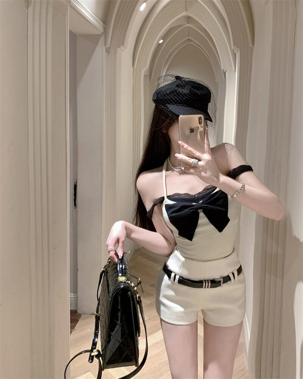 Bow Top & Shorts Set