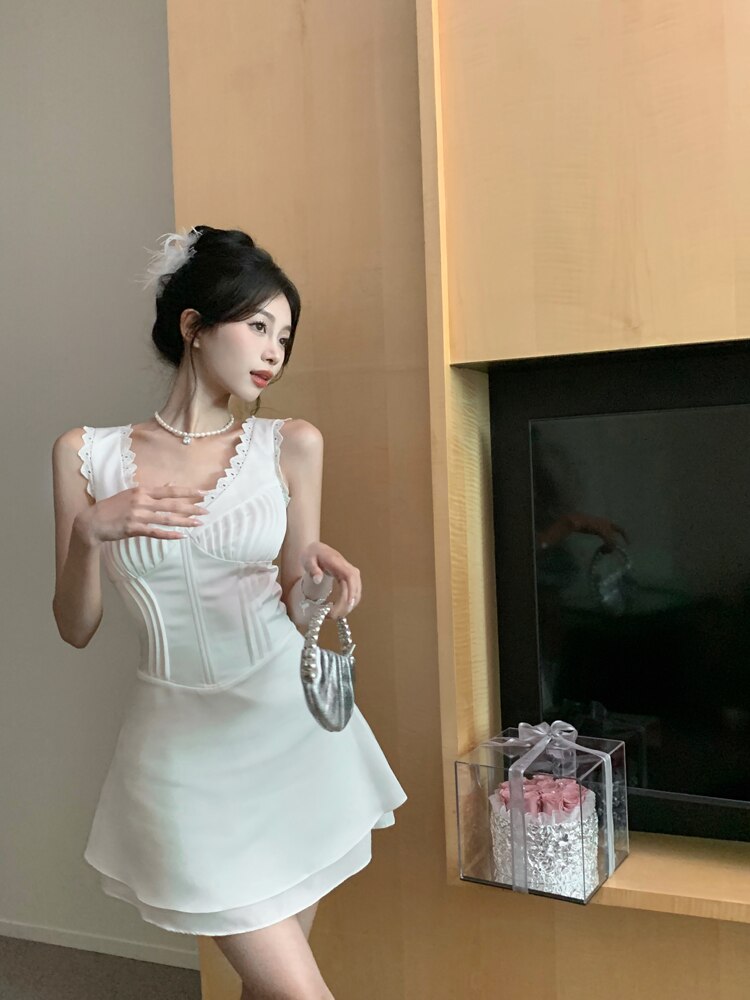 Lace V-Neck Dress