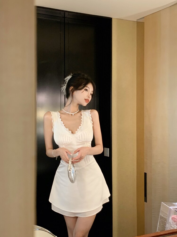 Lace V-Neck Dress