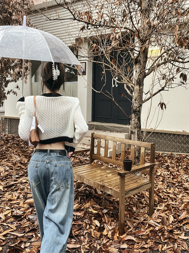 Knit Cropped Cardigan