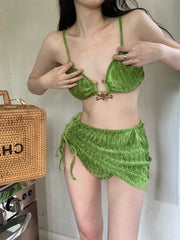 Bikini Top + Skirt 2 Pieces Set