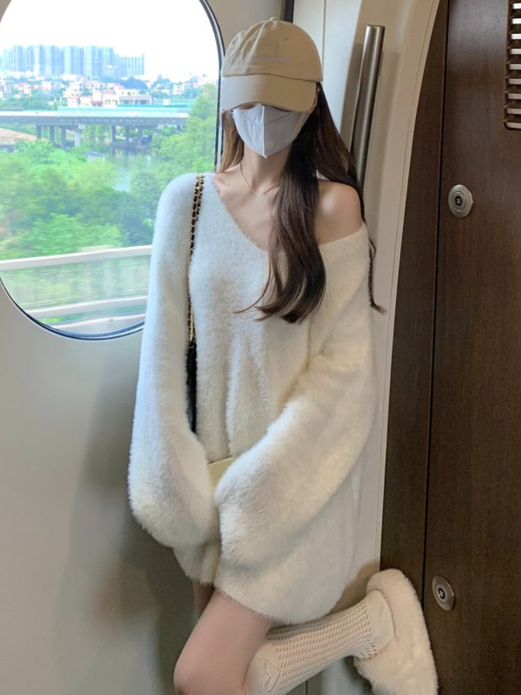 V-Neck Knitted Sweater