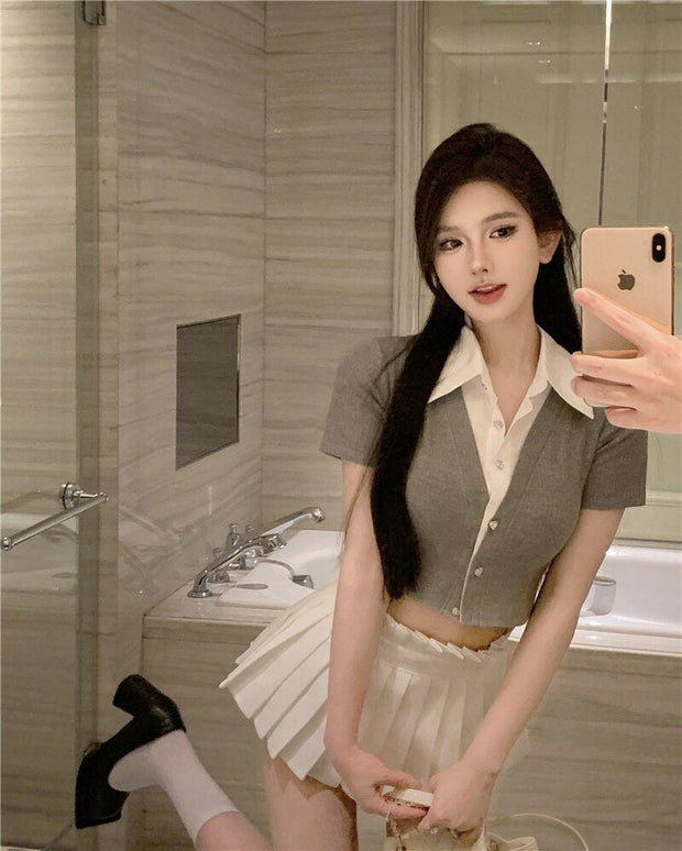 White Collar Top