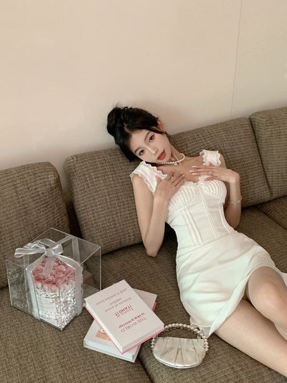 Lace V-Neck Dress