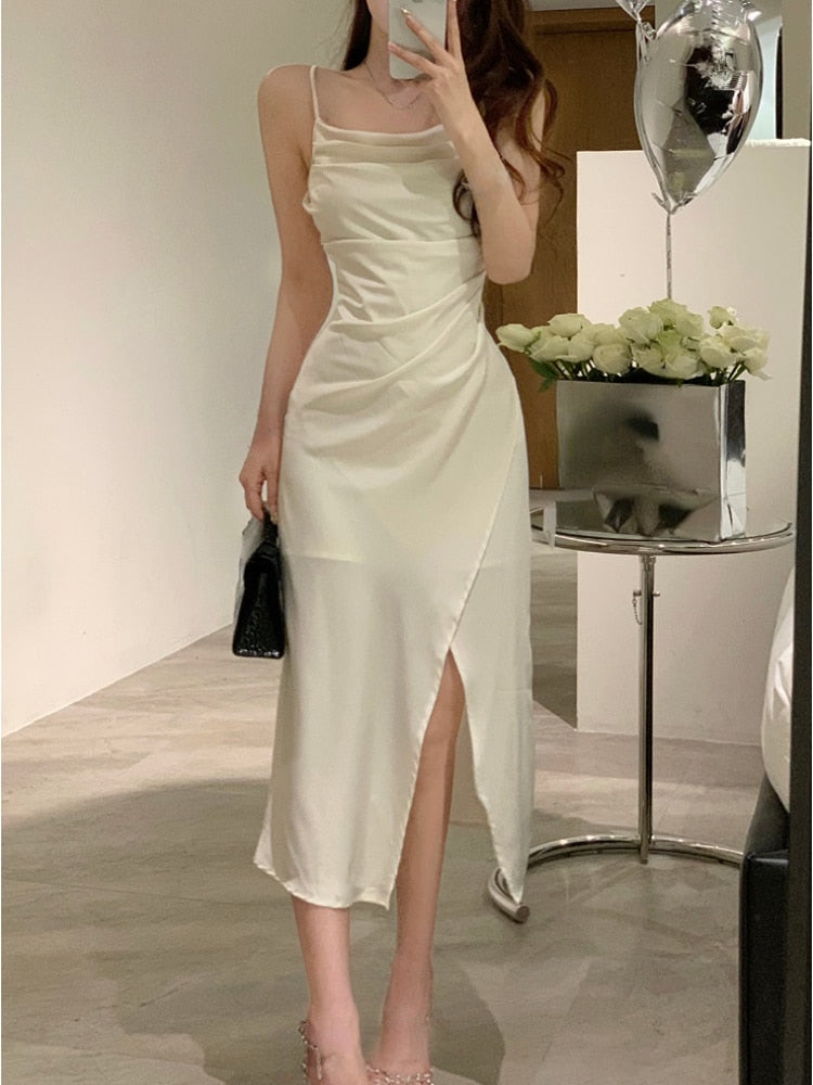 Silk Midi Dress