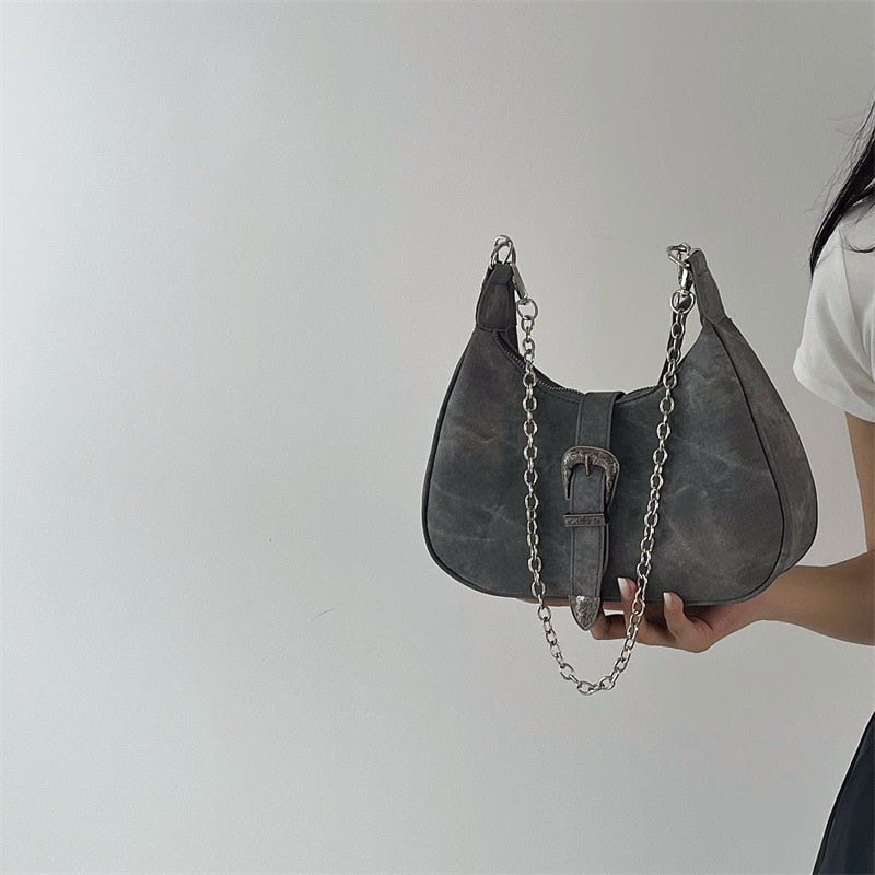 Crescent Chain Belt Purse