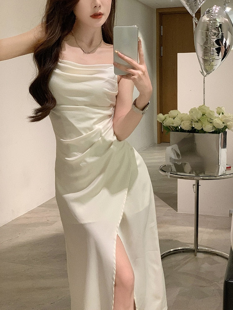 Silk Midi Dress