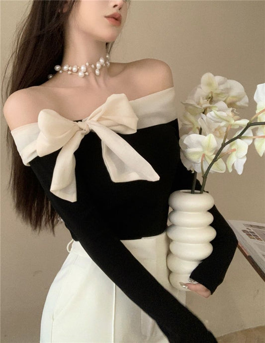 Bow Long Sleeve Top