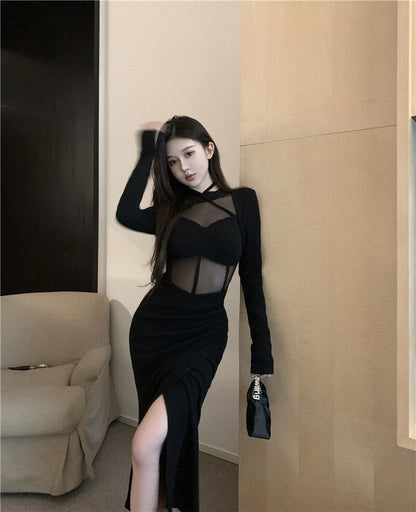 Mesh Maxi & Mini Dress