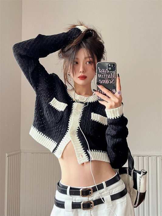 Knit Cropped Cardigan