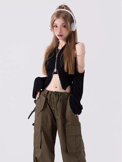 Chain Zipper Top