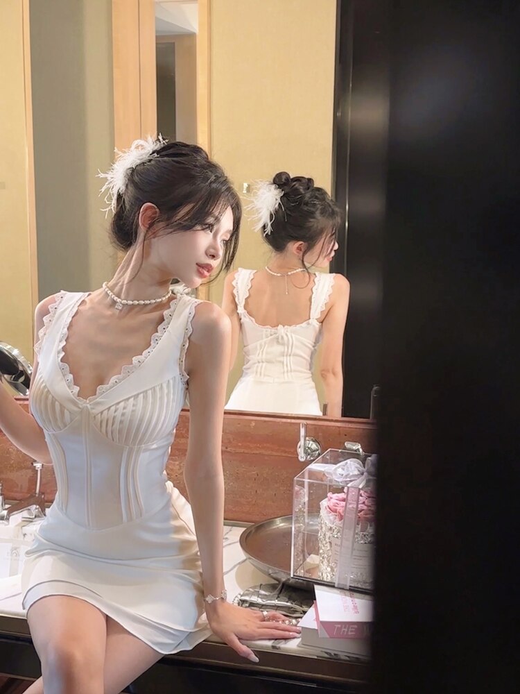 Lace V-Neck Dress