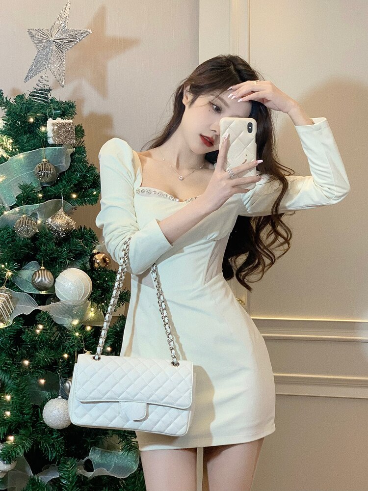 Diamond Long Sleeve Dress
