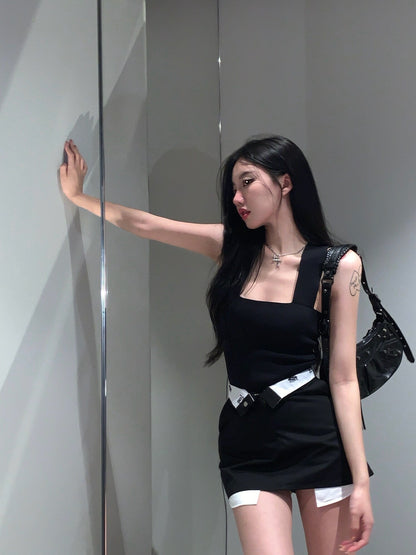 Contrast Mini Skirt
