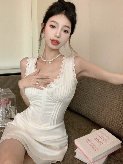 Lace V-Neck Dress