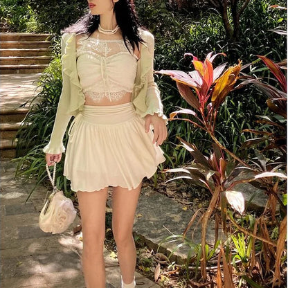 White Ruffle Skirt