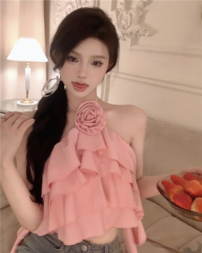 Rose Accent Tank Top