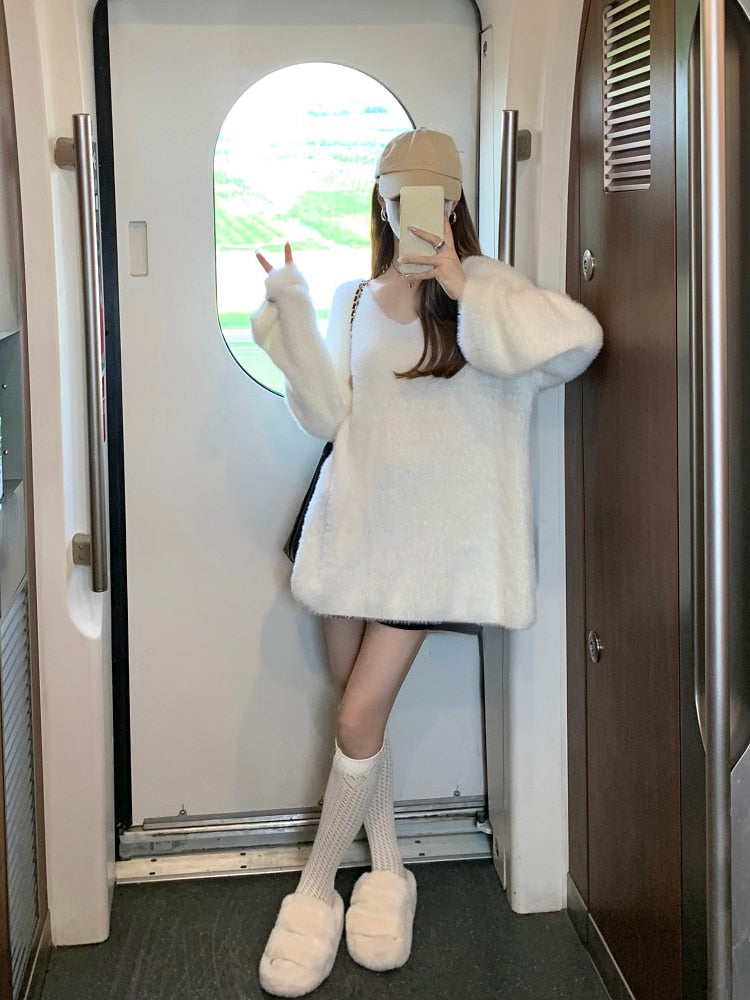 V-Neck Knitted Sweater