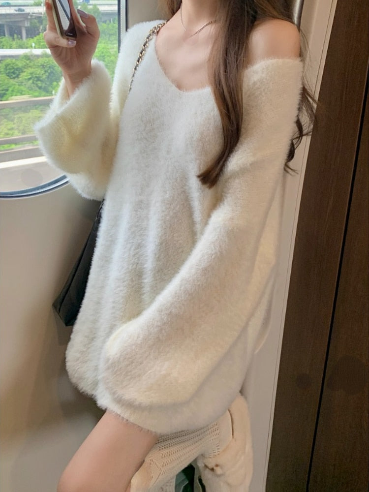 V-Neck Knitted Sweater