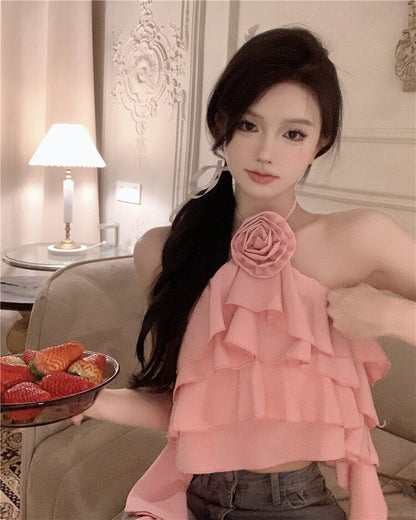 Rose Accent Tank Top