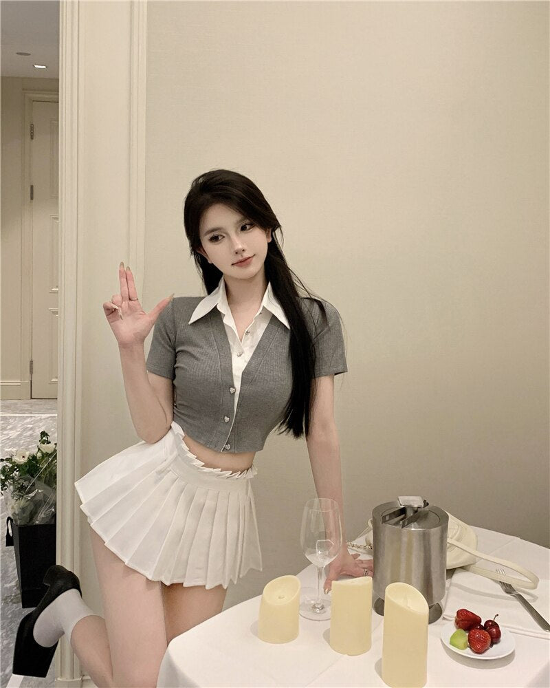 White Collar Top