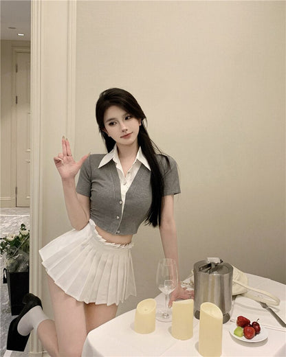 White Collar Top