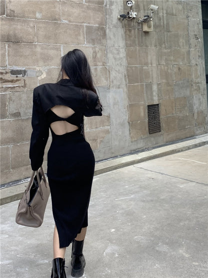 Black Knitted Dress