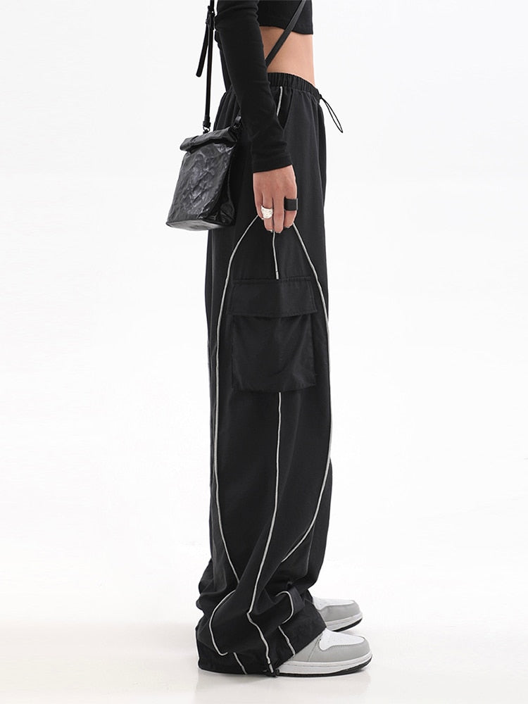 White Lined Track Suit Pants