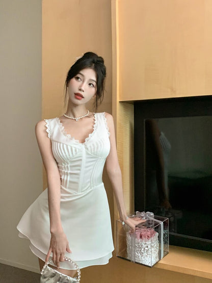 Lace V-Neck Dress
