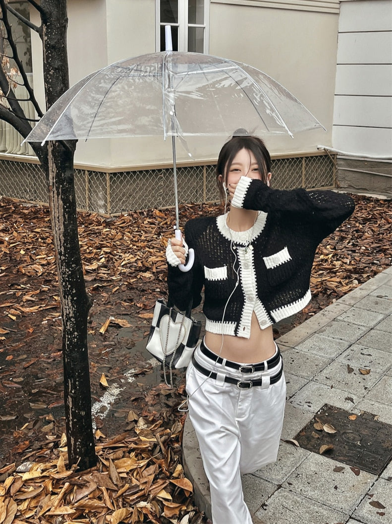 Knit Cropped Cardigan