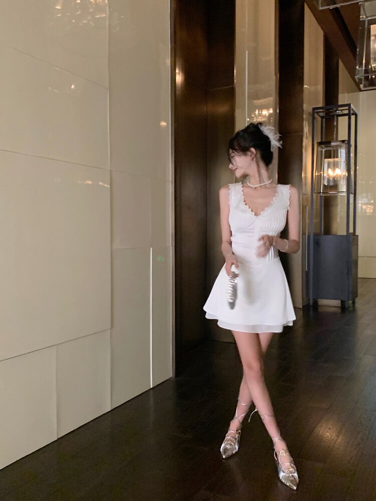 Lace V-Neck Dress