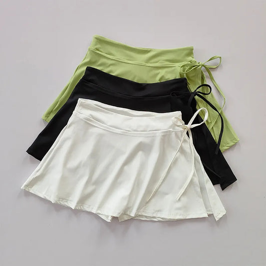 Side Split Hidden Pocket Skirt
