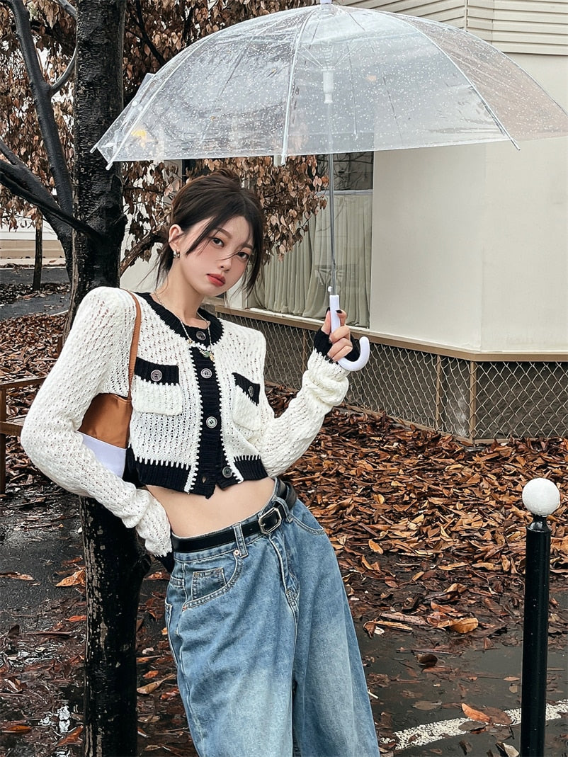 Knit Cropped Cardigan
