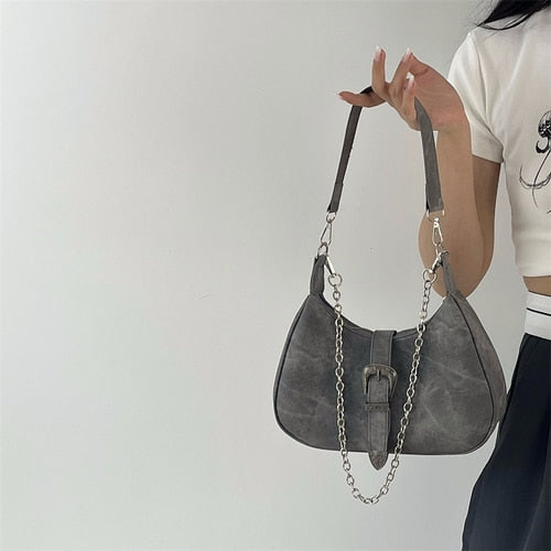 Crescent Chain Belt Purse