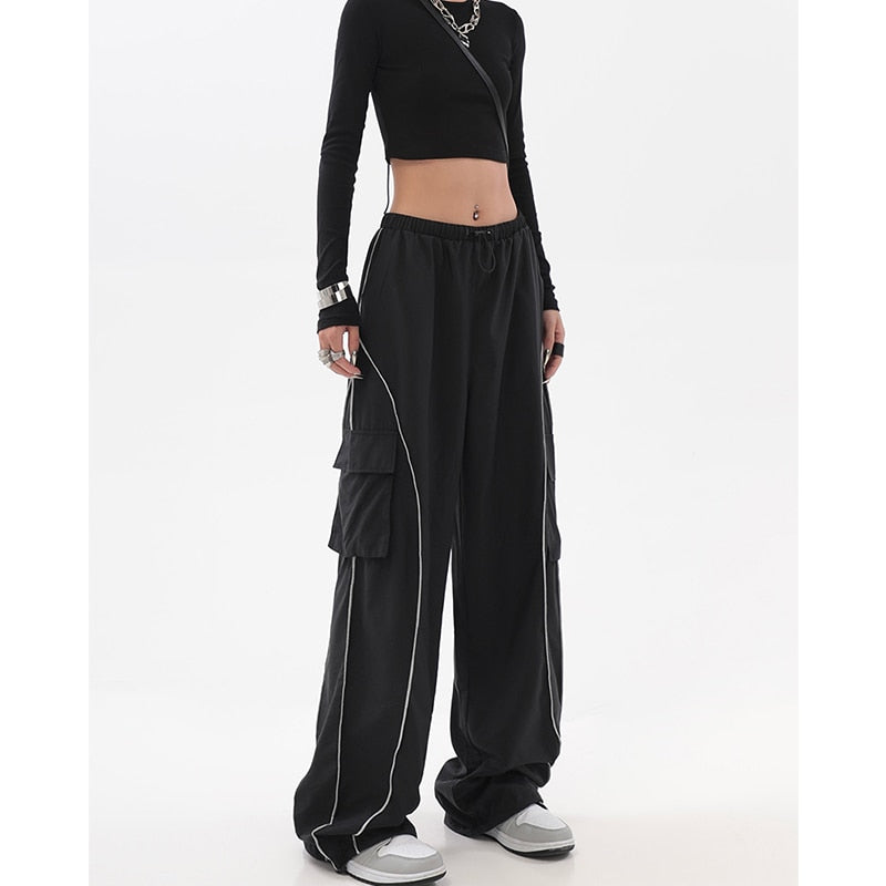 White Lined Track Suit Pants