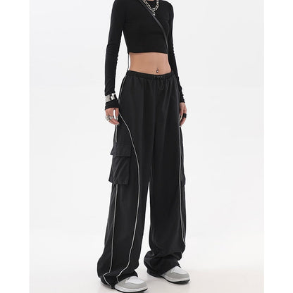 White Lined Track Suit Pants