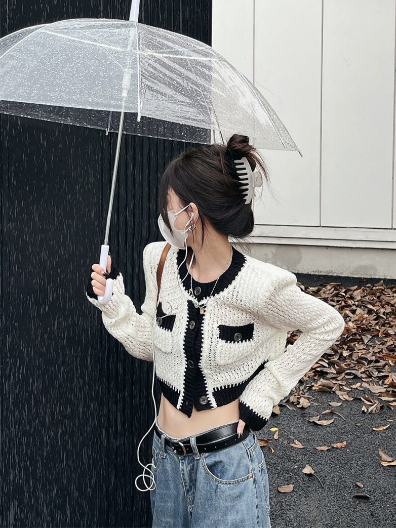Knit Cropped Cardigan