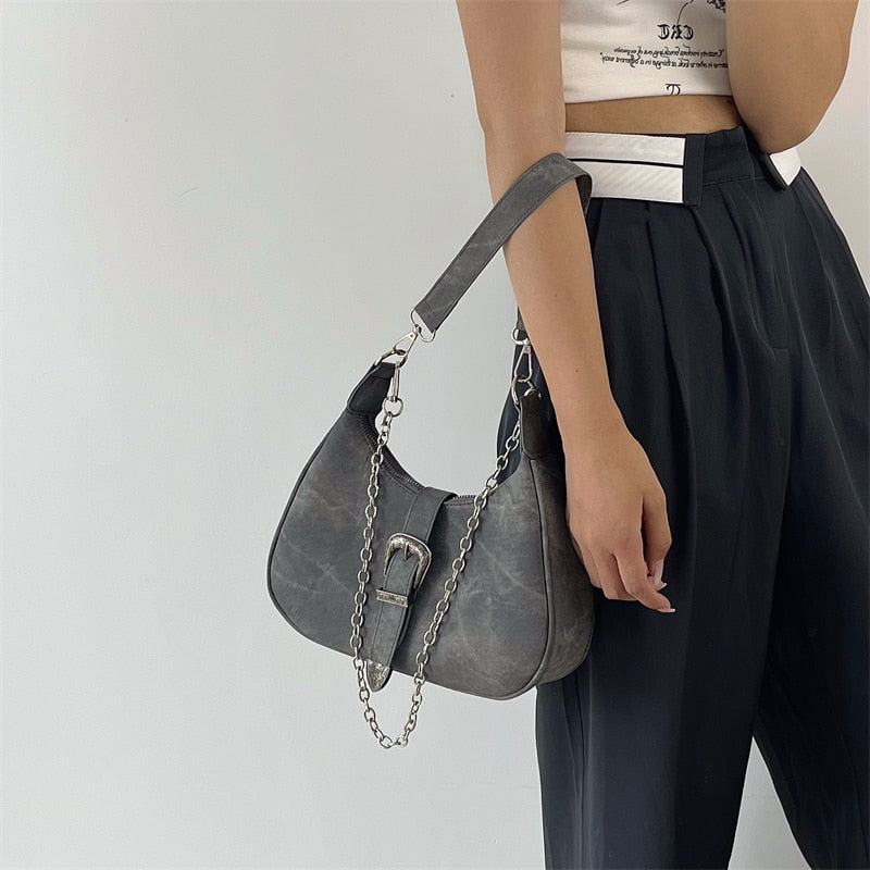 Crescent Chain Belt Purse