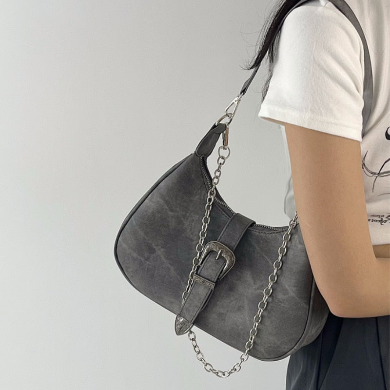 Crescent Chain Belt Purse