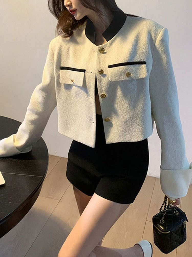 Gold Button Short Jacket