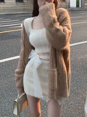 Knit Top & Skirt Fall Set