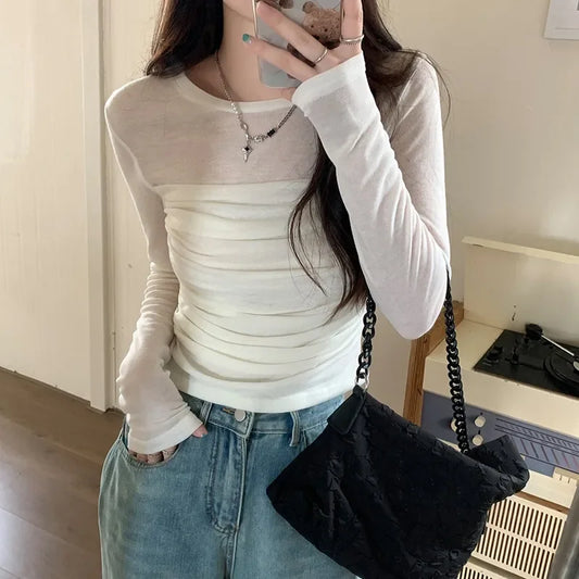 Mesh Long Sleeve Top