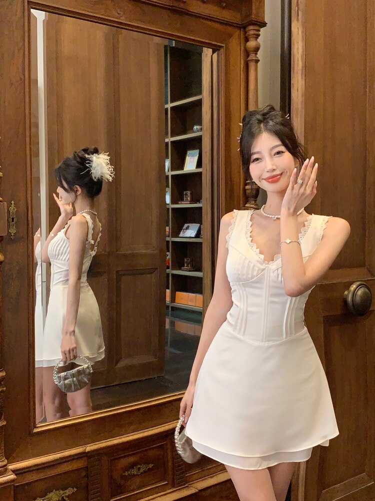 Lace V-Neck Dress