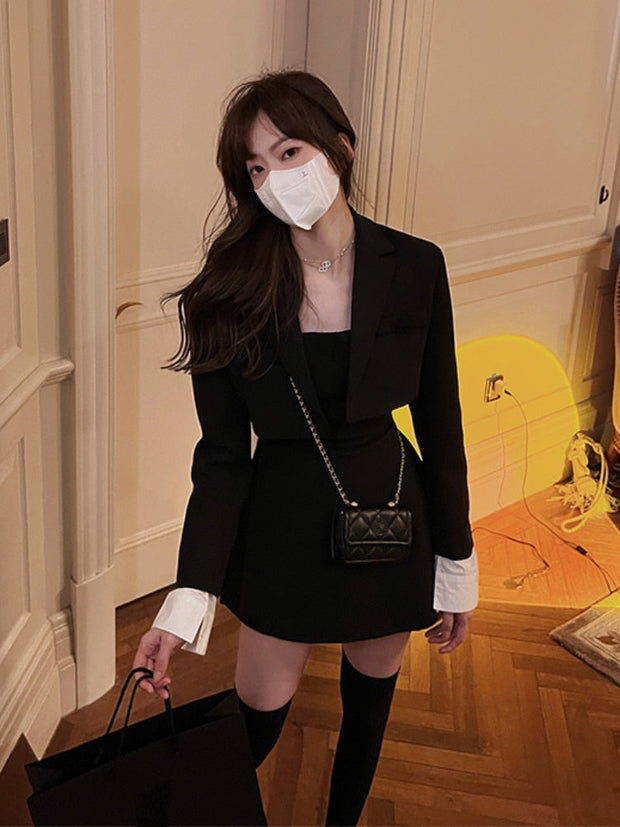 Blazer Top & Long Dress Set