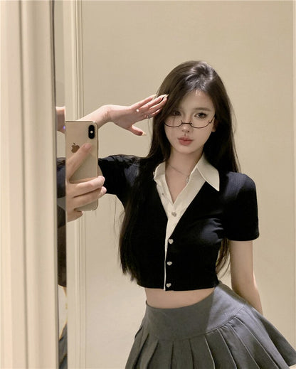 White Collar Top