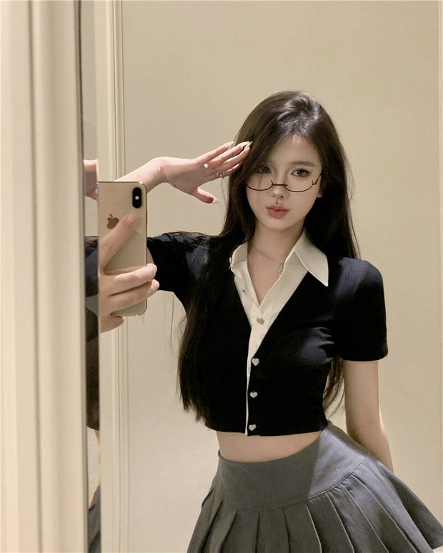 White Collar Top