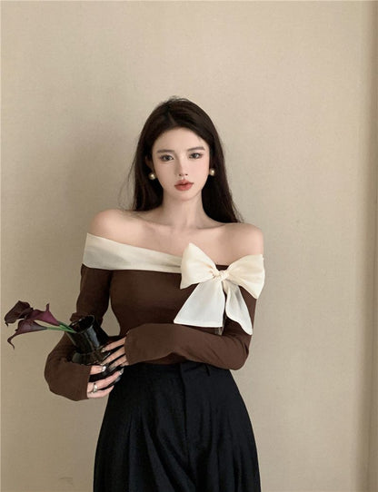 Bow Long Sleeve Top